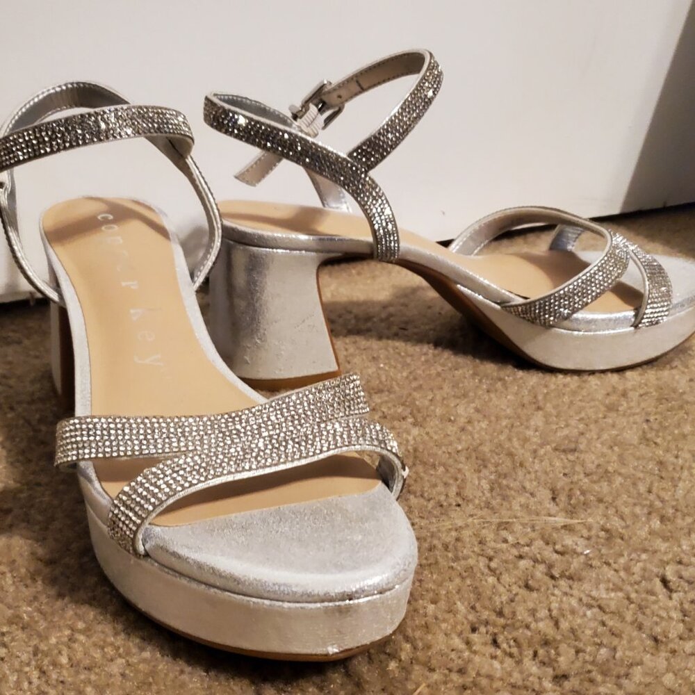 Rhinestone Platform Dress Sandals